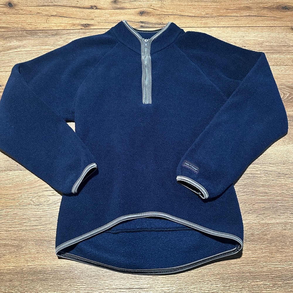 Vintage‎ Nashbar Navy Blue Fleece Quarter Zip Cycling Jersey Womens Medium